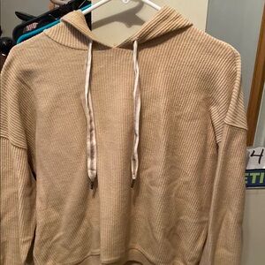 Men's Beige Hooded Sweater